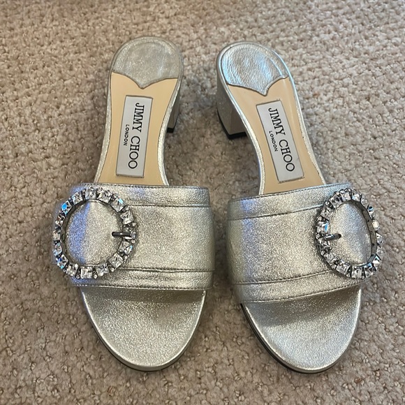 Jimmy choo sparkle shoes, small block heel - Picture 1 of 5